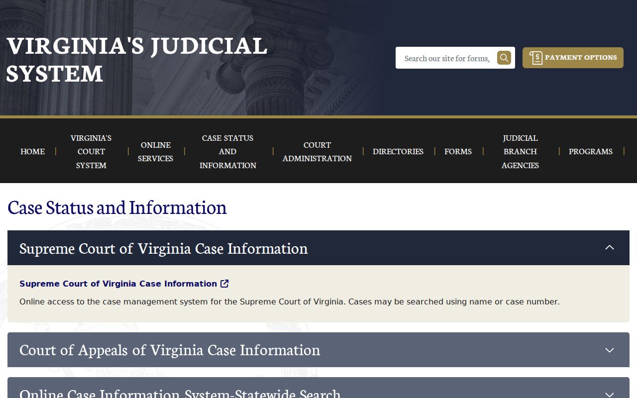 Rockbridge County warrant lookup reference: Virginia court case-information options
